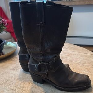 Dark Brown Leather Boots